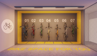 Imagem ilustrativa do bicicletário - Torre Residencial